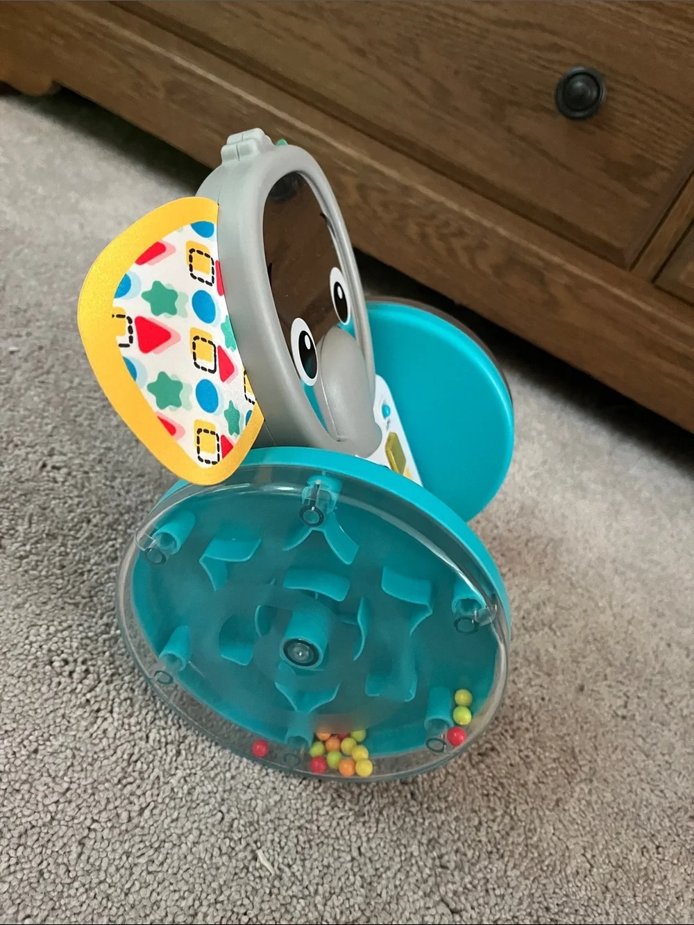 Teal Elephant Learning Activity Toy with Shape Buttons